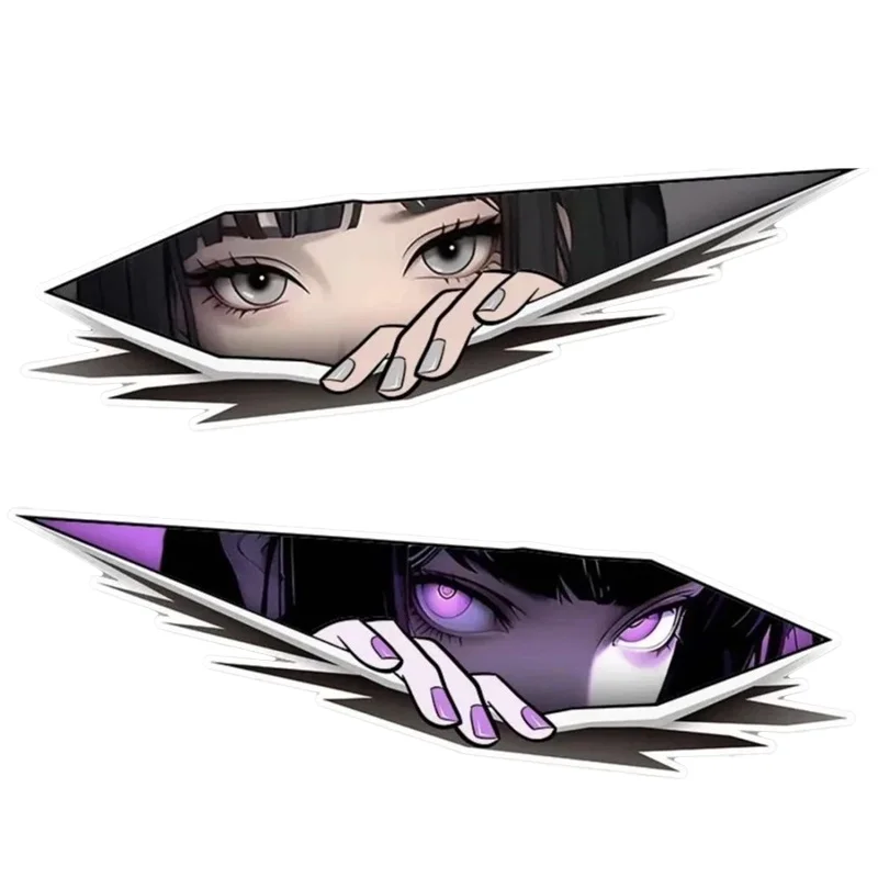 

Велосипедные наклейки, аниме глаза, виниловые наклейки, электрический мотоцикл, корпус компьютера, декоративная наклейка, аксессуары для велосипеда, 1 шт.