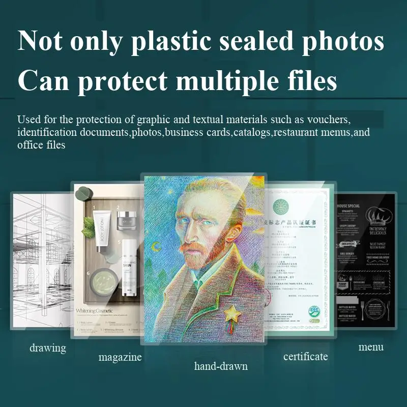 1 حقيبة 100 ورقة ديلي 3810 فيلم الترقق الحراري 160x110 مللي متر 70mic PET فيلم تغليف ساخن للصور 6 بوصة