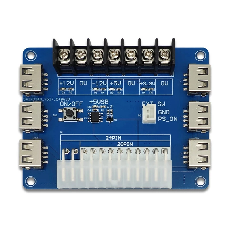 

Top-20 Pins 24 Pins ATX Power Adapter Board Power Pickup Board Power Module USB Charging Desktop Chassis Power Supply 5V
