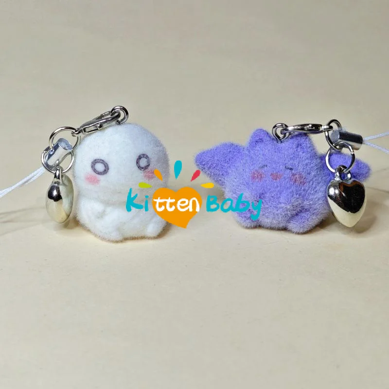 

Halloween Flocked Mummy Ghost Phone Chain Charm INS Style Phone Case Bag Camera Pendant