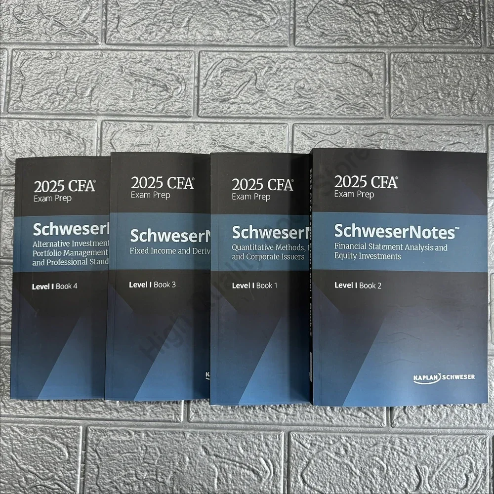 

2025 CFA Level 1 SchweserNotes Fimancial Statement Analysis and Equity Investments,Quantitative Methods, English Notes Books