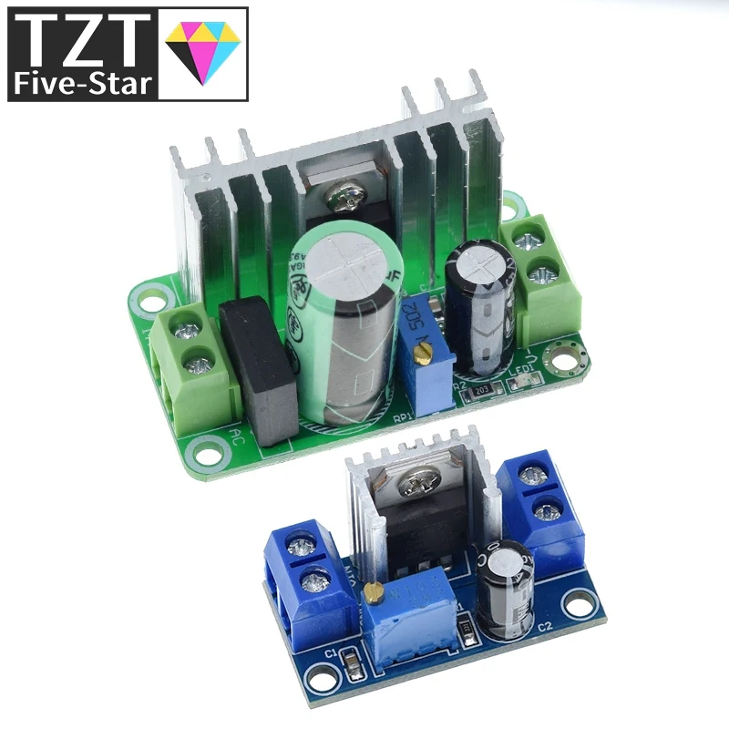 LM317T DC-DC Adjustable Converter Buck Step Down Circuit Board Module Linear Regulator Power Supply with rectifier filter