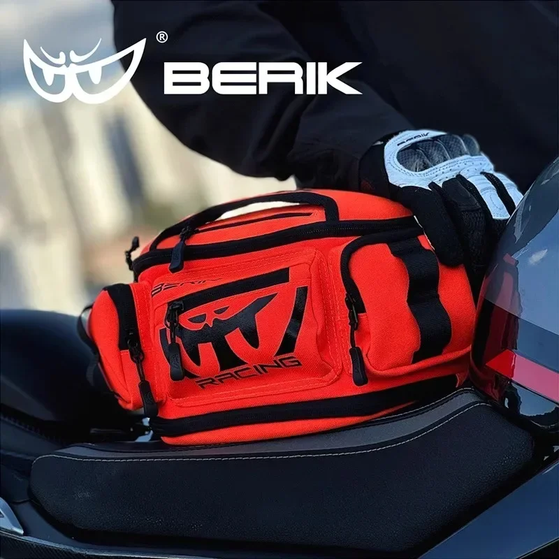 

Berik Motorcycle Bag Rider Riding Fanny Pack Scratch Proof Motorcycle Commuter Leisure Storage Bag Locomotive Crossbody Bag