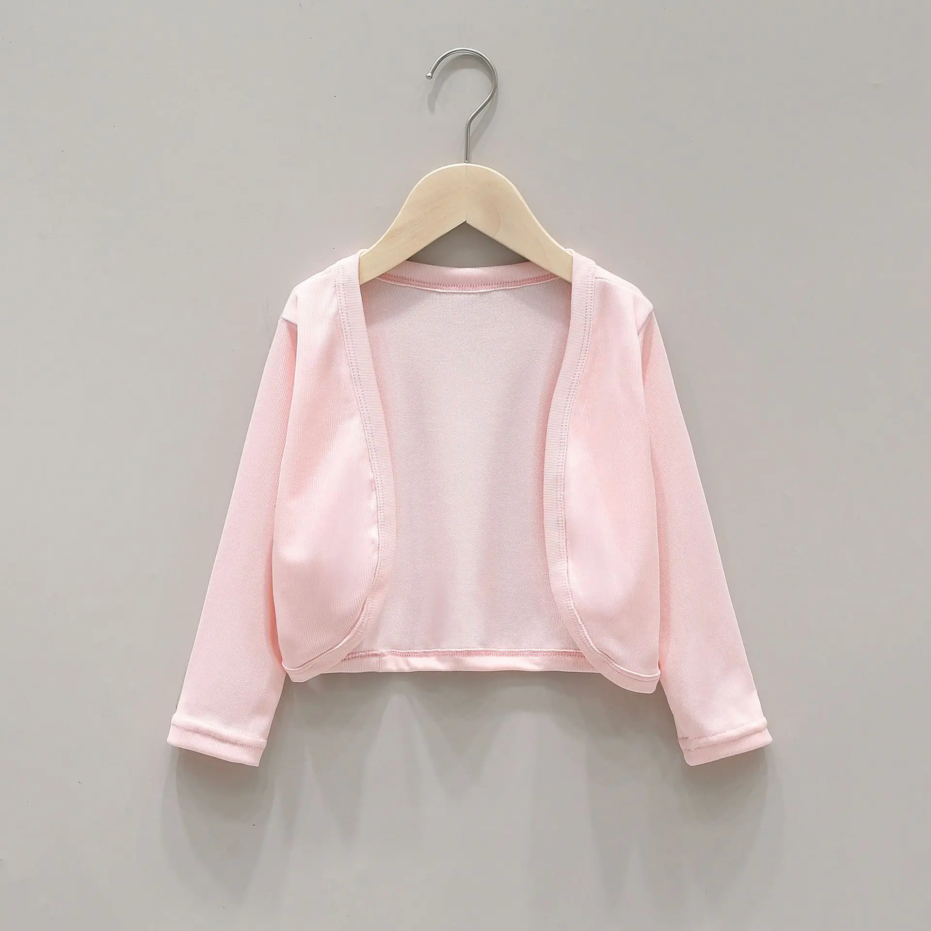 2-14 Years Spring Summer Girls Jackets Solid Color Cardigan Kids Jacket Outdoor Daily Wear Smock Long Sleeve Children's Clothing
