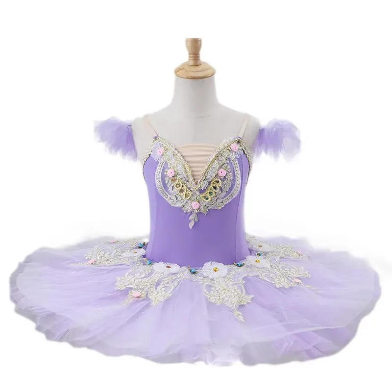 

New Flower Girls Professional Ballet Tutu Dress Adult Kids Womens Platter Pancake Swan Lake Ballerina Stage Dance Costume