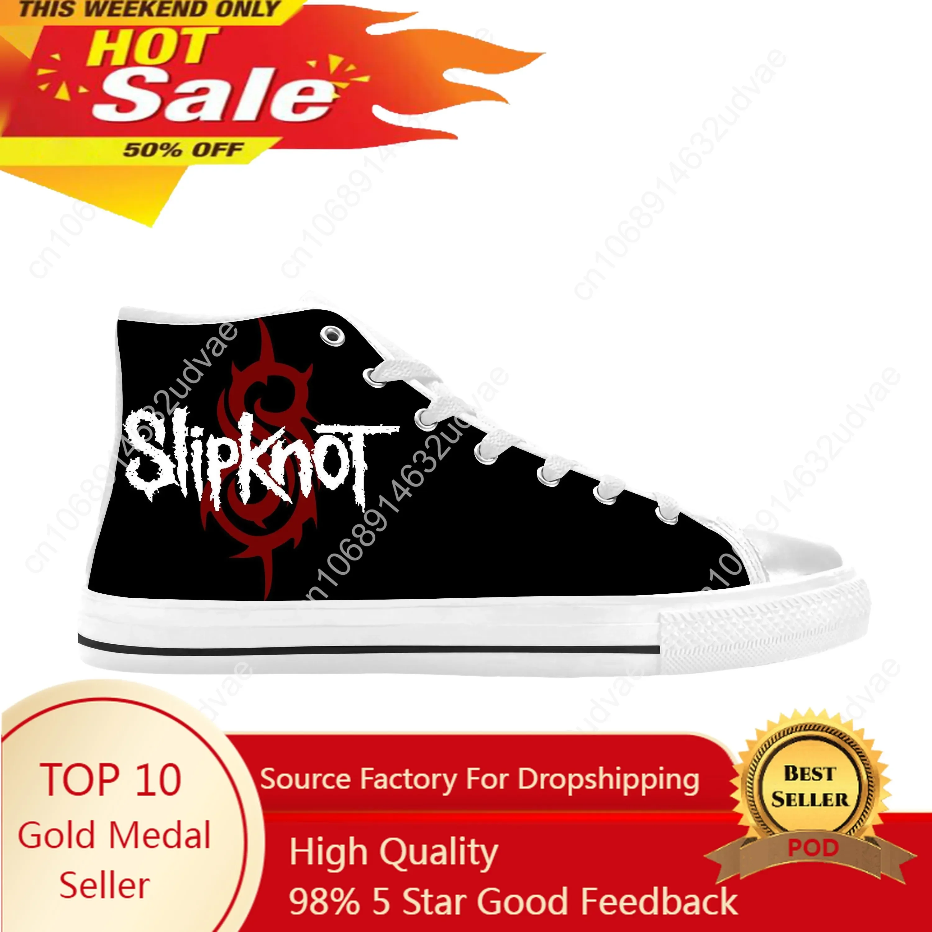 Slipknots Heavy Metal Rock Band Music Singer Cool Casual Cloth Shoes High Top Comfortable Breathable 3D Print Men Women Sneakers