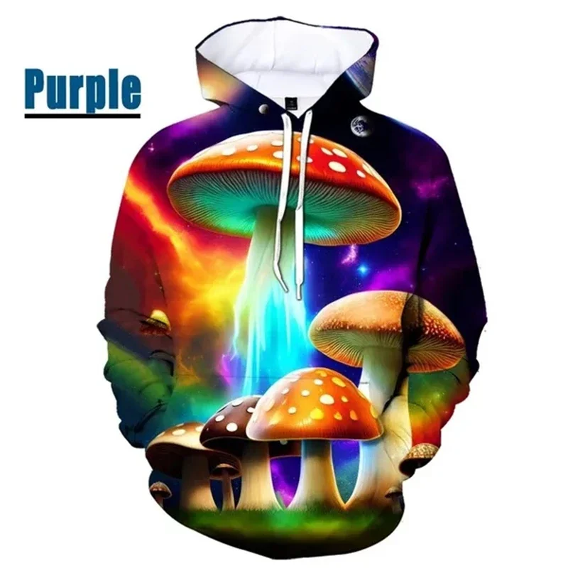 هوديس مطبوعة ثلاثية الأبعاد للرجال والنساء ، النباتات ، الفطر ، التمويه ، البلوزات المضحكة ، الملابس الكاجوال ، ملابس الشارع ، الأحدث #2