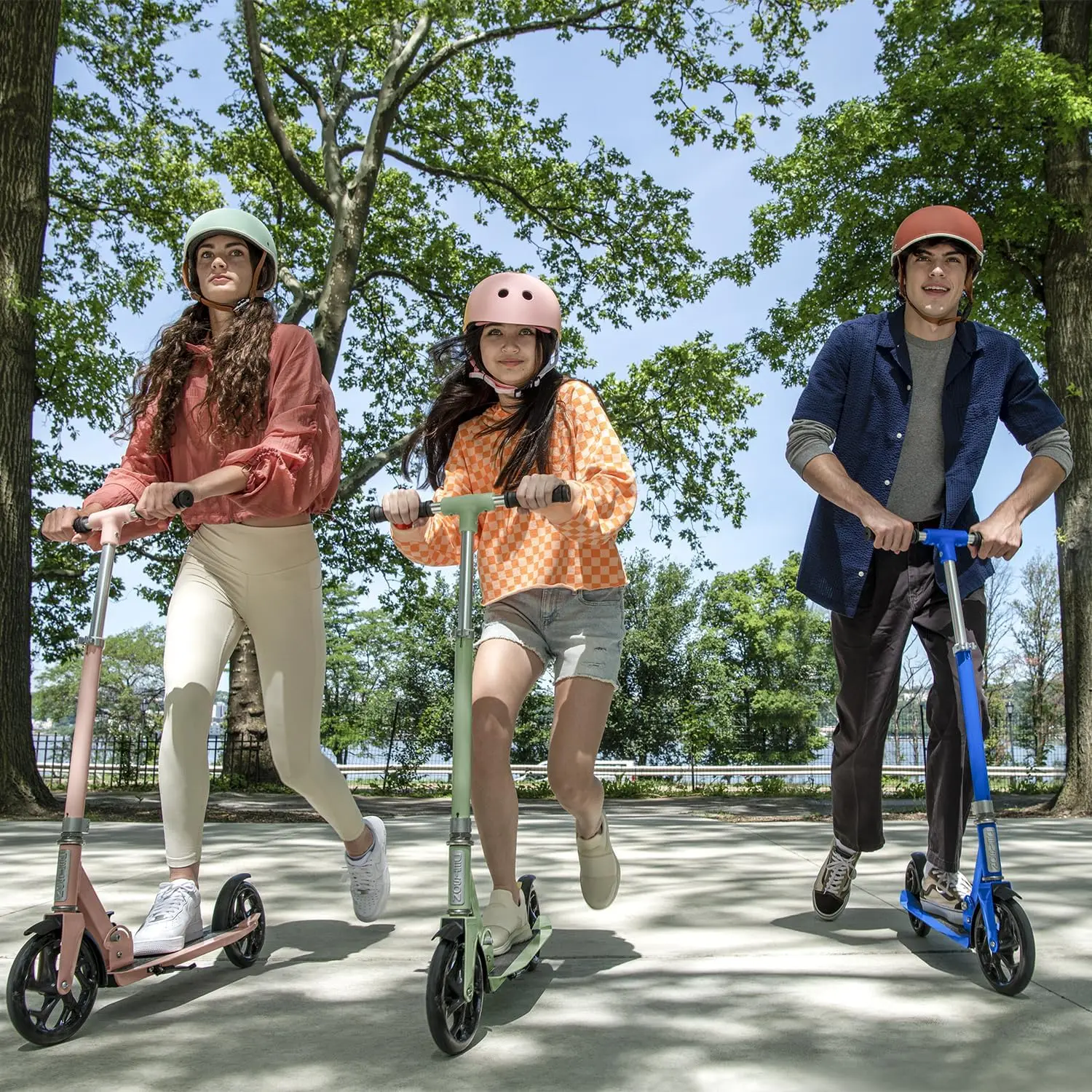

2-Wheel Kick Scooter, Sturdy Wide Deck, Height Adjustable Handlebar, Rear Brake, Easy-Folding Mechanism, 8 inch wheels