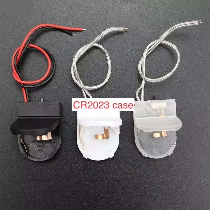 100pcs CR2032 3V Button Battery Case White Black and Transparent Color