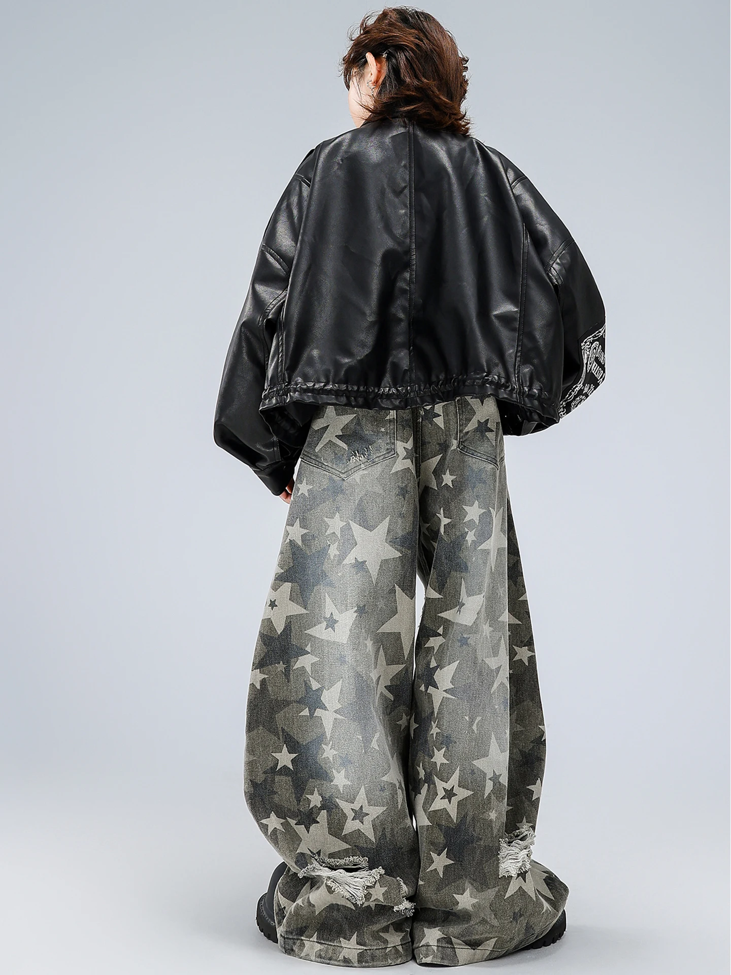 2025 Ballroom Hip Hop Danskostuums Voor Meisjes Zwarte Jasje Losse Broek Streetwear Jongens Jazzdans Stadium Kleding DQS 21193