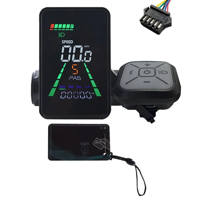 A82Z-L5 E-Bike NFC LCD Display Meter 24V/36V/48V/60V UART Type C Electric Scooter LCD Meter NFC Speedometer SM5PIN