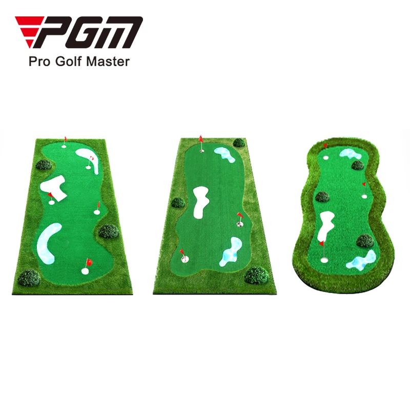 PGM GL010 Mini Golf Putting Mat, Artificial Grass Carpet, 9ft x 3ft Practice Green, Indoor Outdoor Use, Portable Training Aid