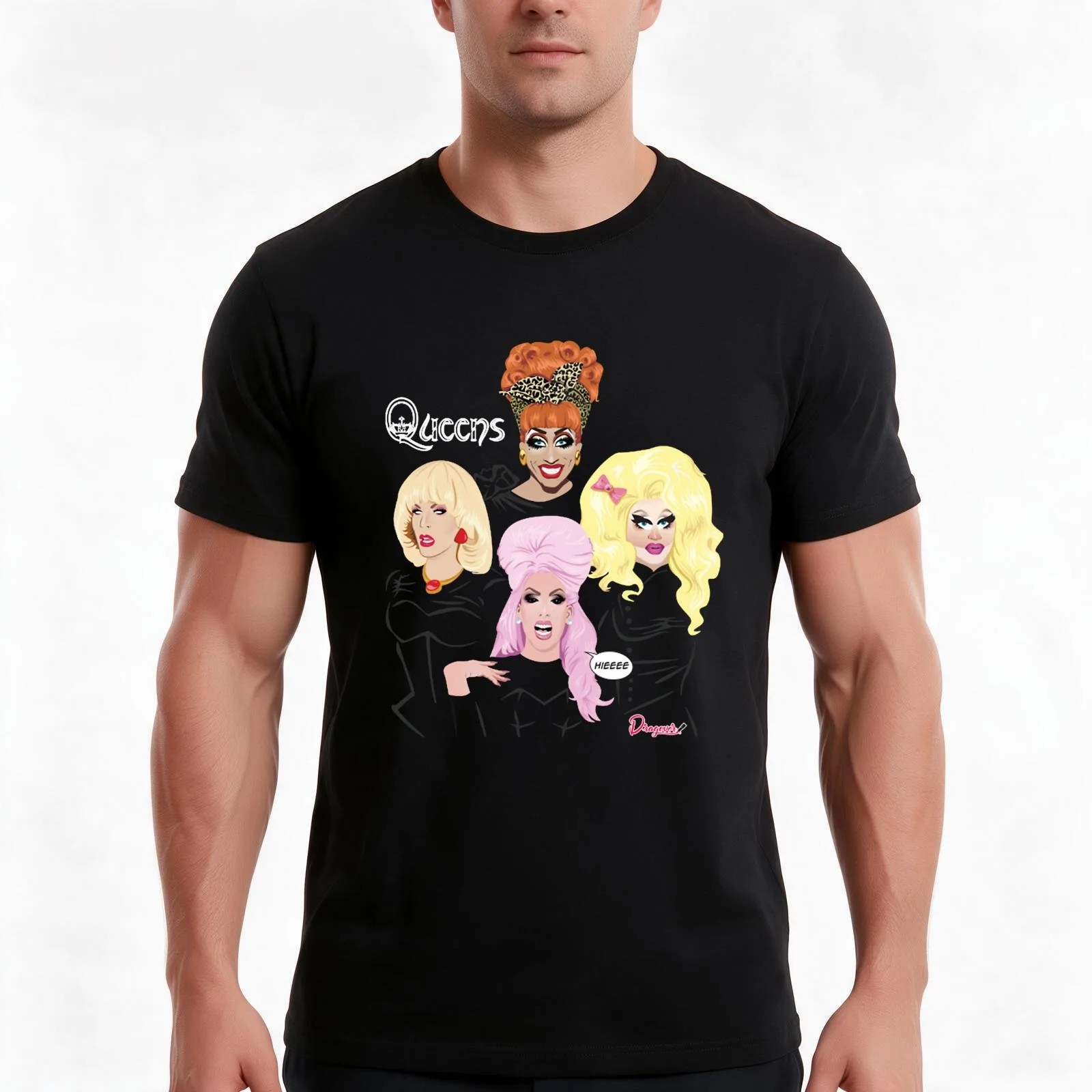 Queens from Drag Race T-Shirt, Summer Casual Cotton Tee, Oversized Streetwear Tops, Vintage Graphic Print, Unisex Men Women