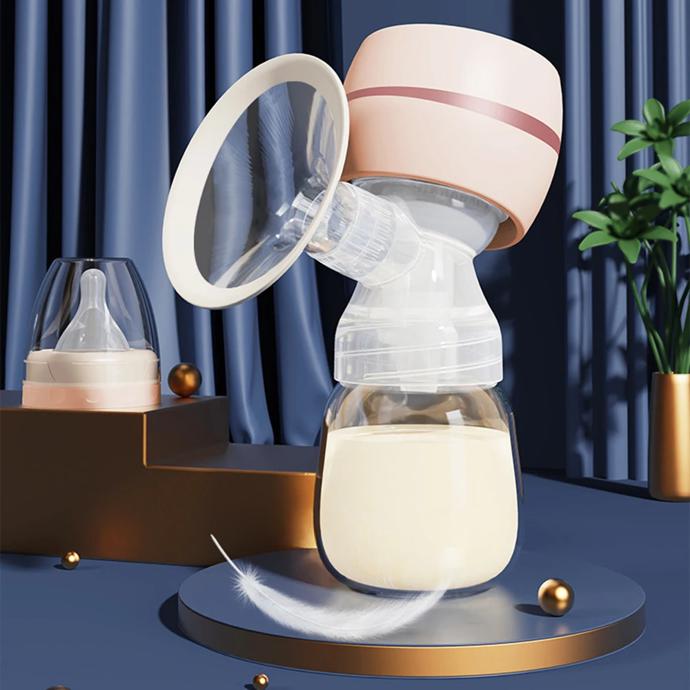 Electric Breast Pump Breast Pump with LED Screen Milk Puller for Breastfeeding Low Noise with 180ml Milk Bottle BPA-free