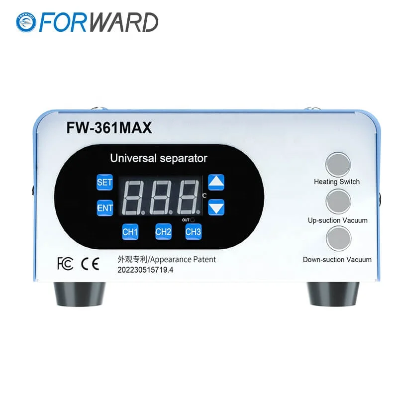 FORWARD FW-361Max 7 In 1 Mid-Frame Removal Separator Machine With 370 Rotary Vacuum Platform For Phone Glass Repair Separate