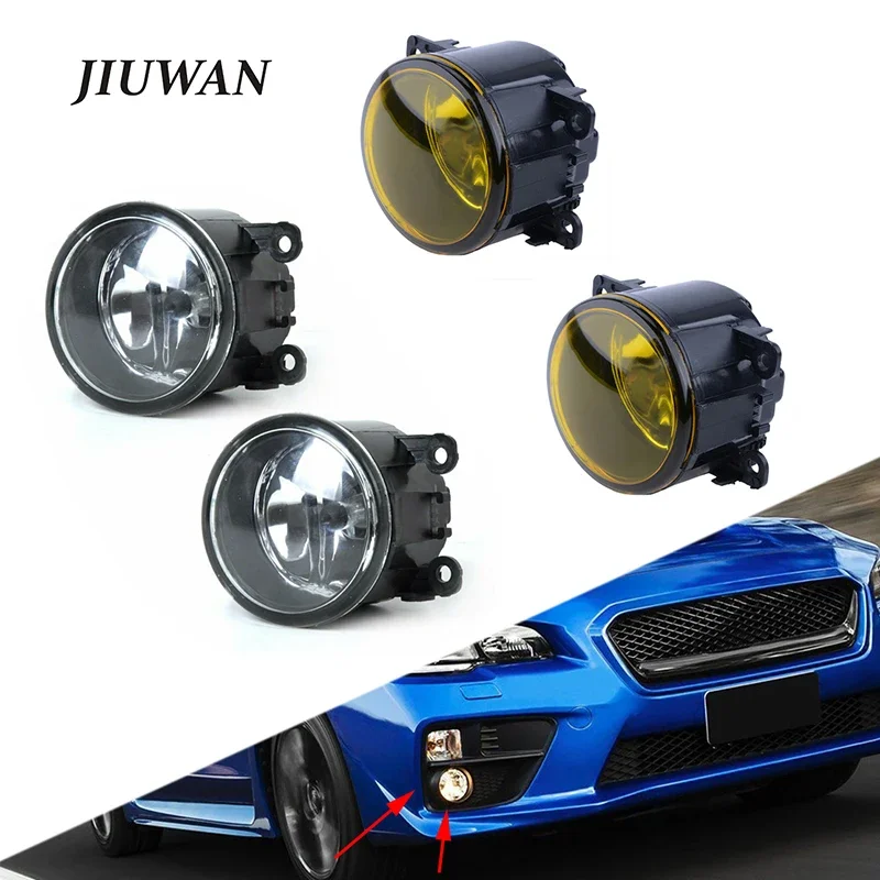 Car Front Bumper Driving Lamps 12V Halogen Fog Lights With ABS Protector Fit For Acura Ford Honda Nissan Subaru