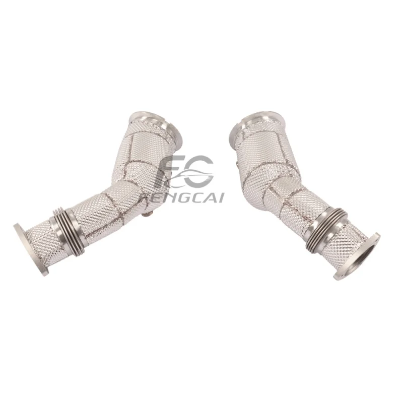 High-performance Downpipe Exhaust for Aston Martin DBS 2019 DBS1 5.21 Y.12 Exhaust Pipe Catalytic Converter with Heat Shield