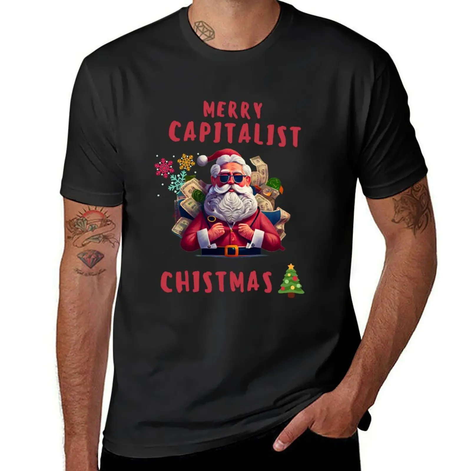 Merry Capitalist Christmas T-Shirt new edition oversizeds clothes for men