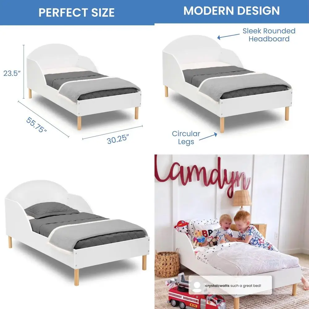 

Bianca White Toddler Bed with Greenguard Gold Certification