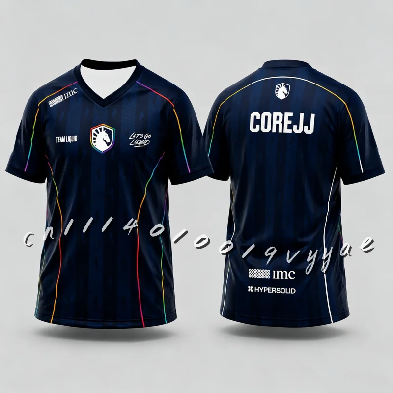 2026 Heißes Team Liquid LOL Trikot League of Legends Trainingsuniform MSI Fans Souvenir T-Shirt Herren Sommer Oberteile Familie Kinder T-Shirts – Detail 6