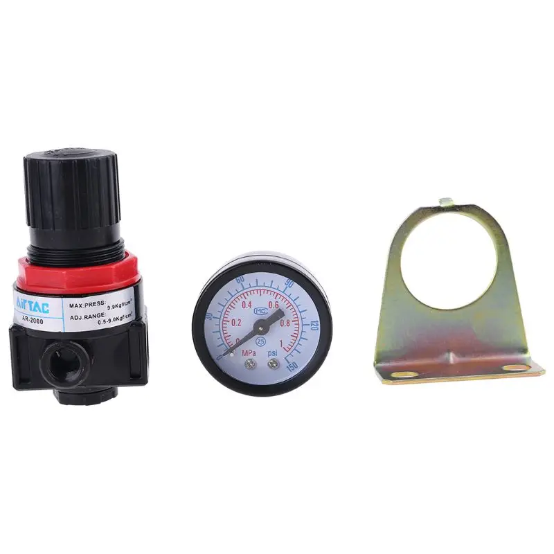 AR-2000 G1/4'' Mini compressor pneumático controle do regulador pressão ar