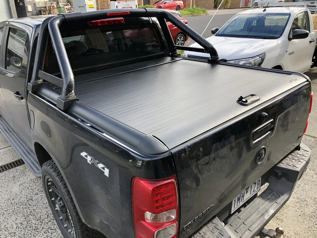 Manual Retractable Tonneau Roller Cover For Chevy Silverado 6.6 Feet Long Bed Waterproof Anti-rusted Aluminum Hard Lid