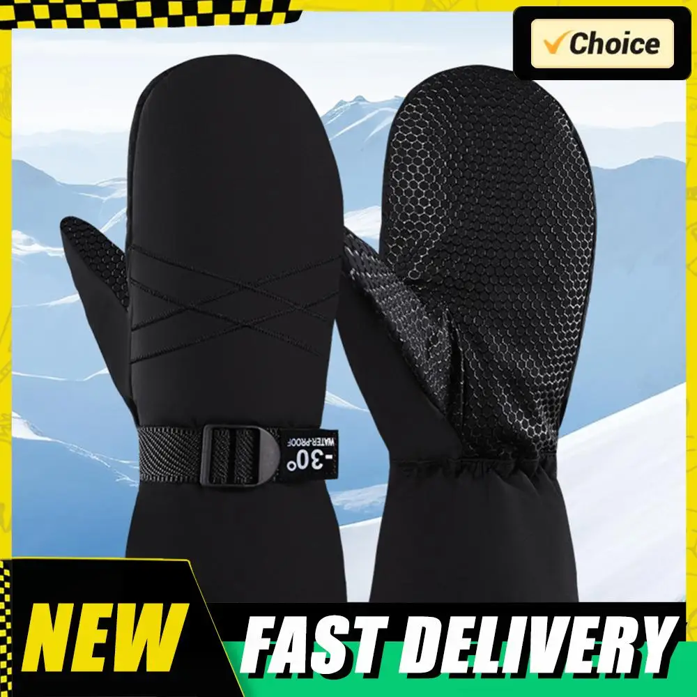 

Ski Mittens Waterproof Snow Gloves Thermal Winter Gloves Windproof Snowboard Gloves for Men and Women