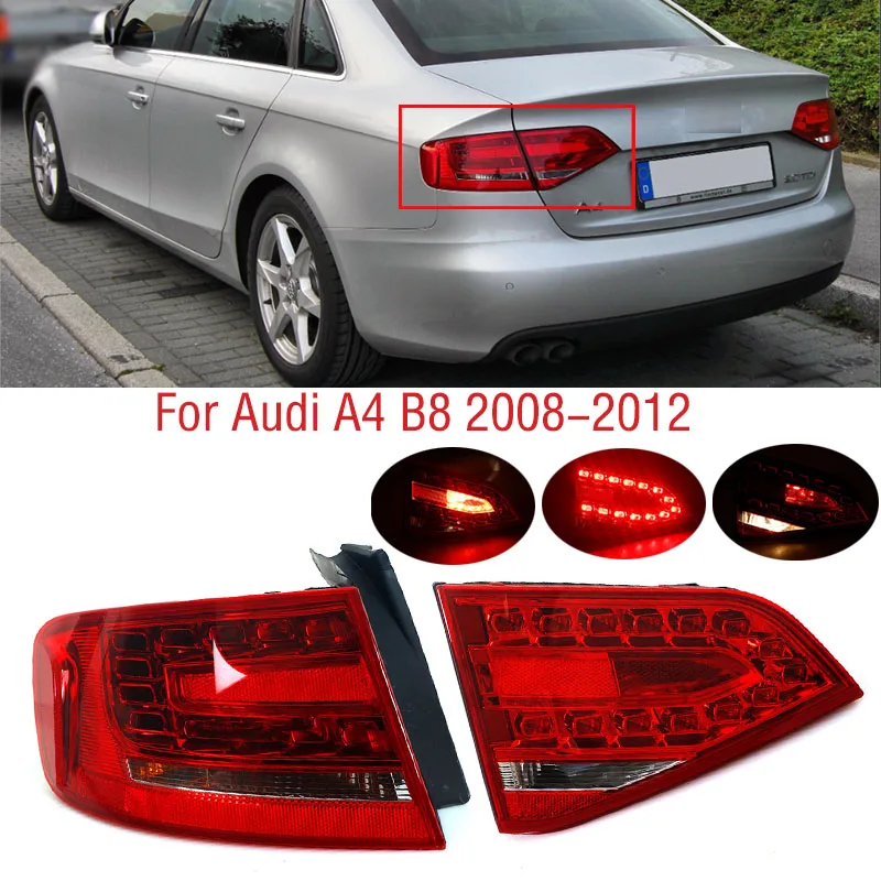 

Taillight Taillamp For Audi A4 B8 2008 2009 2010 2011 2012 Car Rear Tail Light Brake Stop Warning Turn Signal Light Lamp