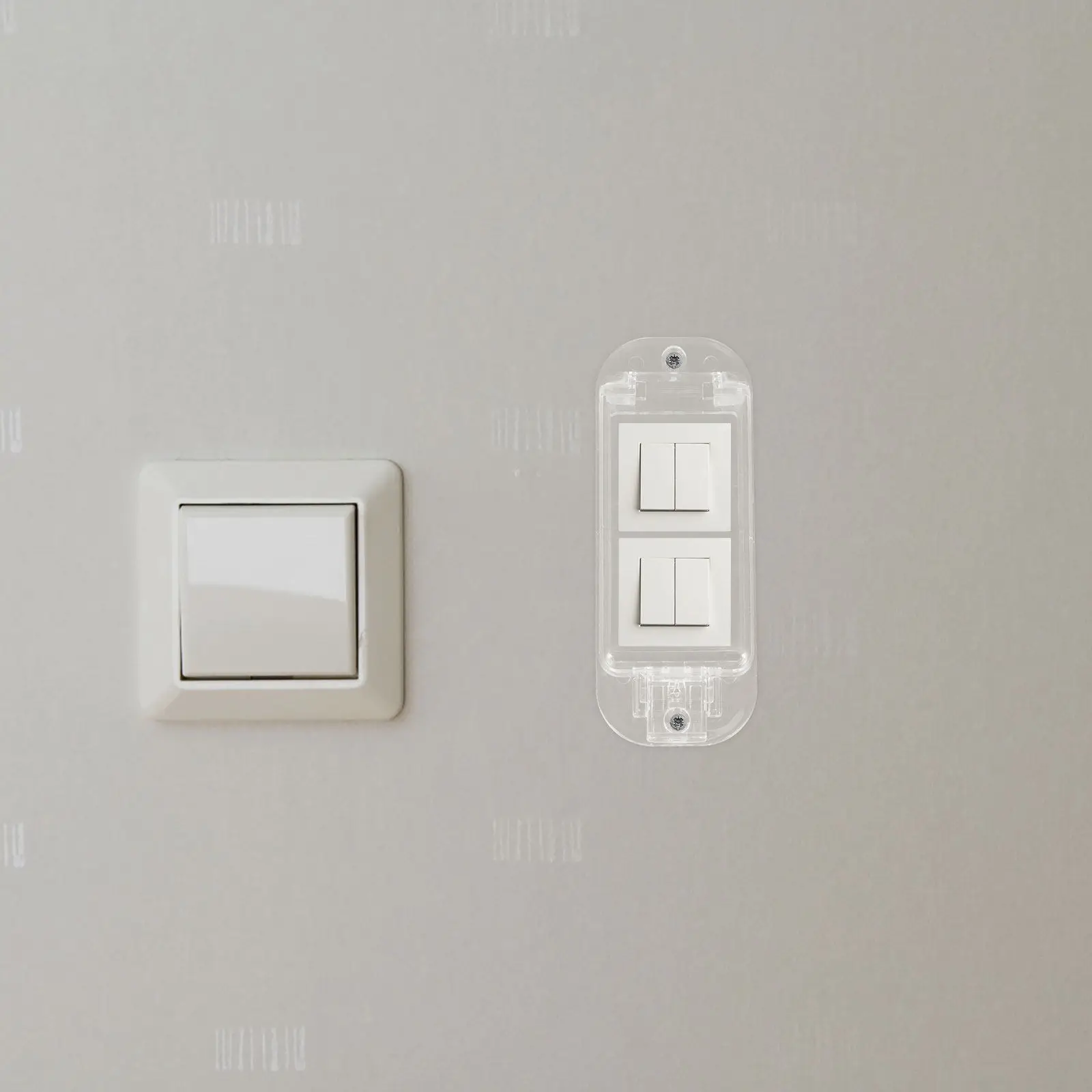 

3Pcs Switch Protector Child Proof Light Switch Cover Flip Top Style Clear Plastic Fits Single Double Switches Safety Wall Guard