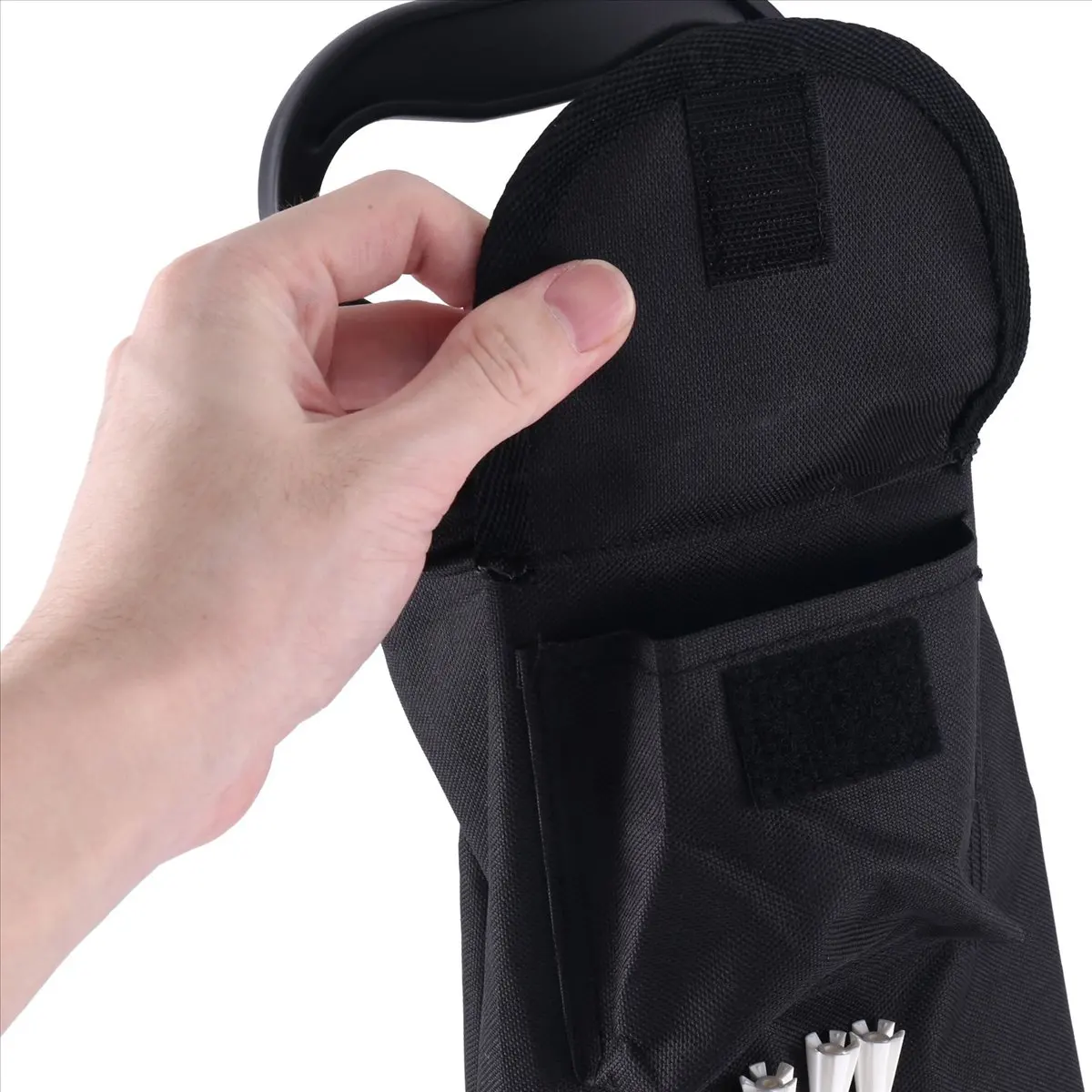 (ABYM) Shags Bag for Golf Balls,Golf Ball Retriever with Detachable Aluminum Alloy Tube, Golf Shags Bags with Pocket&Tee Holder