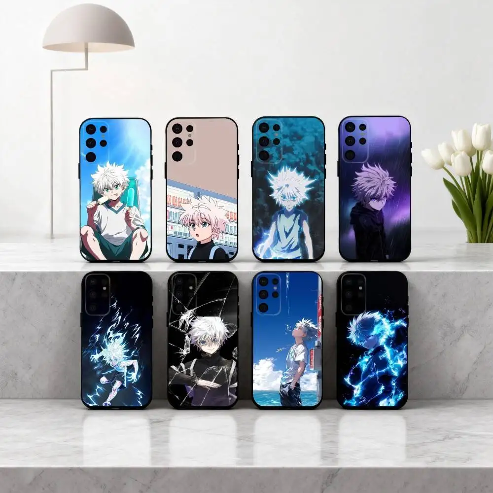 K-Killua Z-Zoldyck H-Hunter X Hunter Phone Case For Samsung S25,24,23,22,30,21,10,9,Ultra,Plus,Lite,FE,4,5 G Soft Black Case