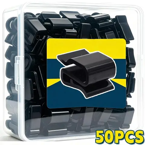 5/50pcs Photovoltaic Cable Clamps Parallel Cross Cord Holder Desk Wire Management Clips for Solar Panel Systems Cord Organizer