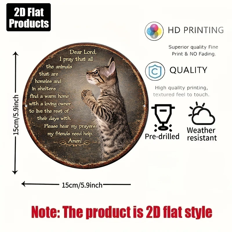 2D Flat Round Wooden Sign, Retro Plaque about 