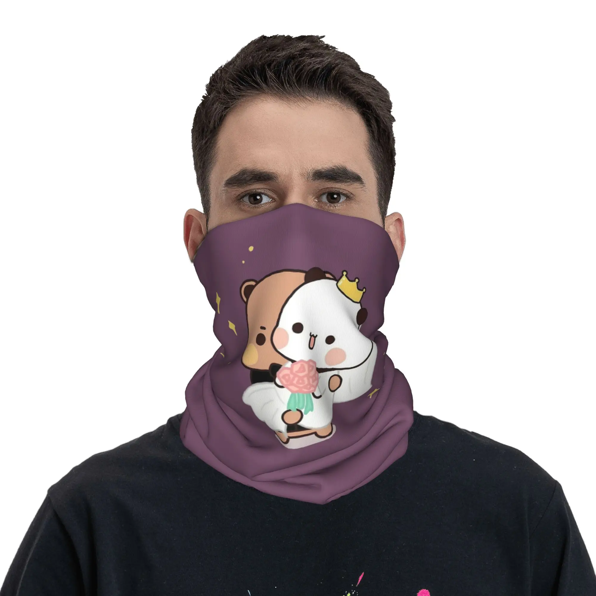 Bubu Groom And Dudu Bride Are Getting Married Bandana Neck Gaiter Printed Wrap Scarf Multifunction Cycling Scarf Riding Unisex