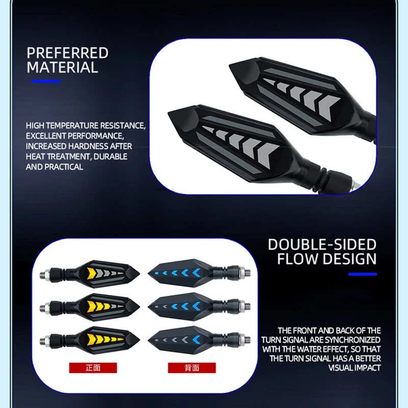 2x LED Motorcycle Turn Signal Light Universal DRL Led Daytime Running Lamp Flowing Flashing Indicator Blinker Moto Rear Light