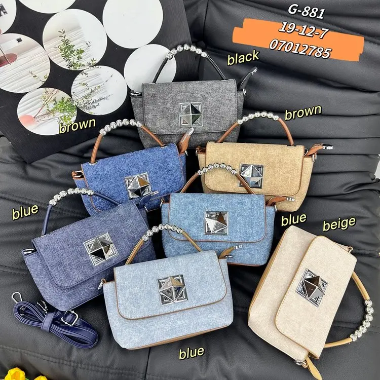 

New Style Silver Beading PU Hasp Designer Style Square Hand Bags 2024 High Quality Compact Versatile Sexy Women's Shoulder Bags