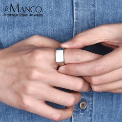 eManco Stainless Steel Punk Style Geometric Jewelry Ring Gold Plated Valentine's Day Gift for Women
