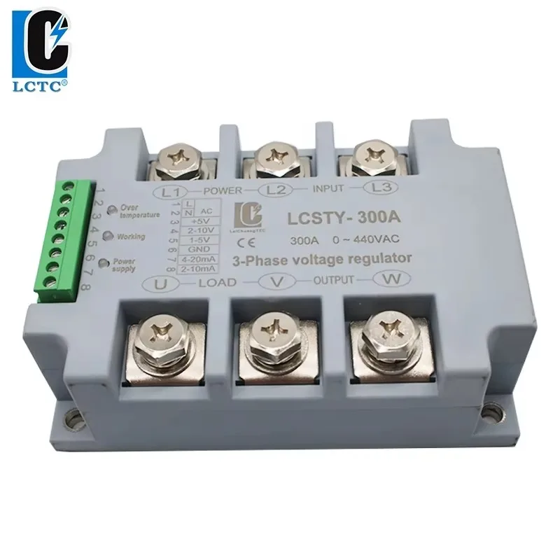 SSR Relay 4-20mA, 2-10V, 1-5V Three Phase  Controller 250A 300A 350A SCR Power Voltage Regulator Power Controller