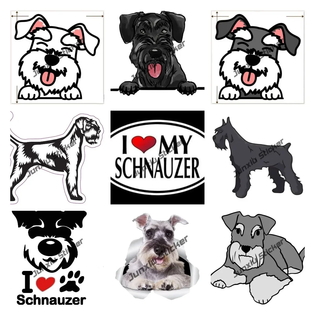 

Cute Schnauzer Pet Dog Decal I Love Schnauzer Sticker Dog Dog Lovers Vinyl Decal Schnauzer Mom Dad Sticker Glue Sticker