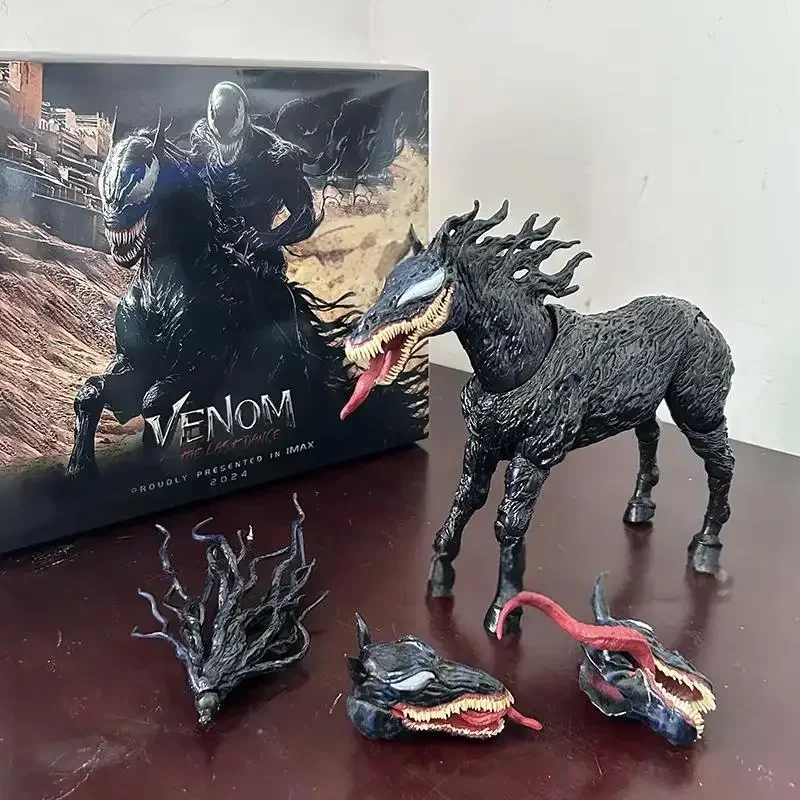 Venom 3 Last Dance Marvel'S Venom Horse Action Figures Change Face Joint Movable PVC Model Collectible Ornament Toy for Kid Gift