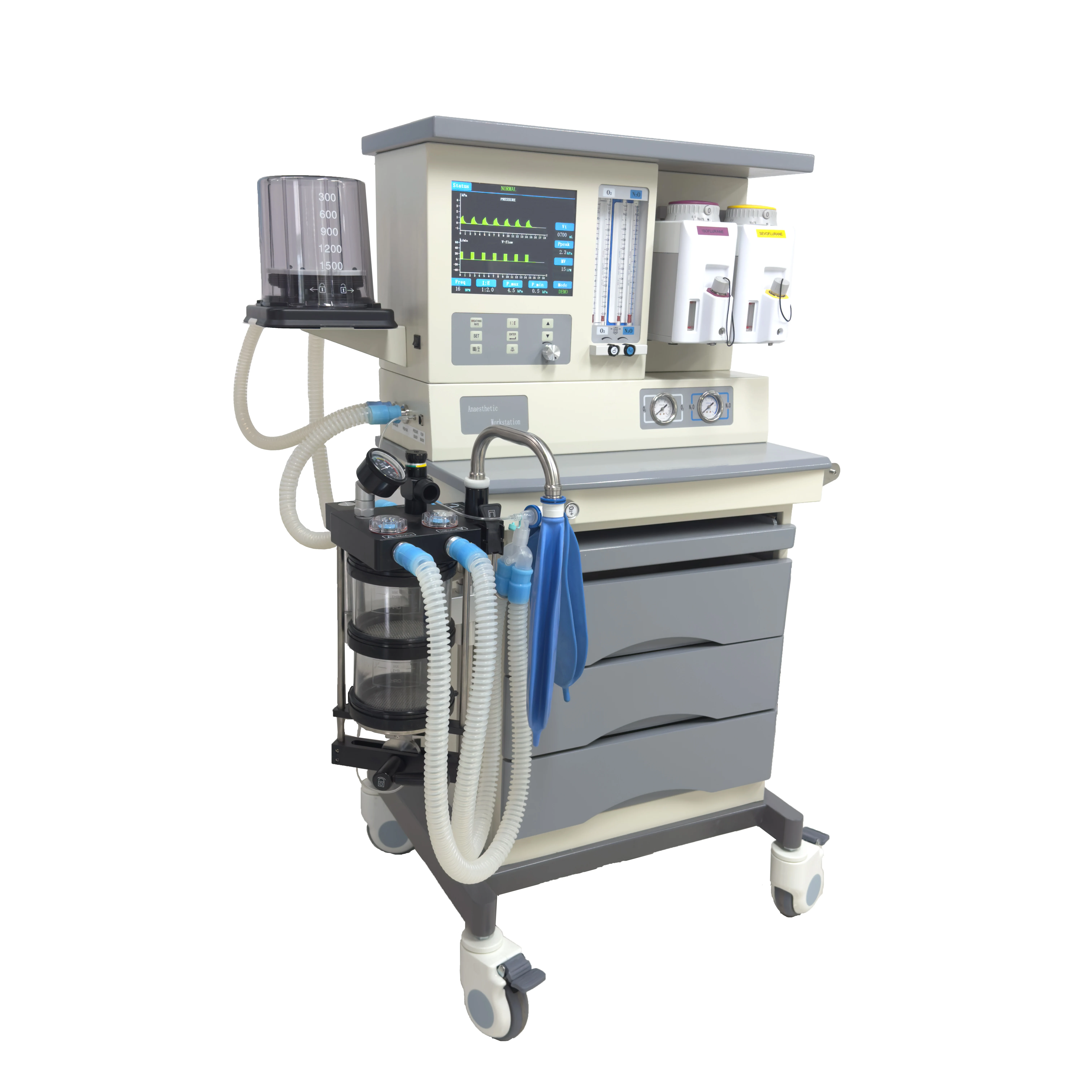 Nieuwe GSM-IIIA 10.4 Inch Grote Scherm Anesthesie Machine Chirurgische Anesthesie Machine Draagbare Medische Anestsia Machine