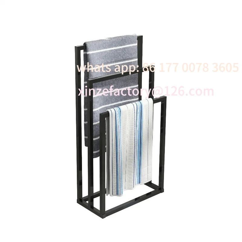 

Customizable Bathroom towels Holder 3 Levels Wider towels dryer Outdoor stand Freestanding towels Holder