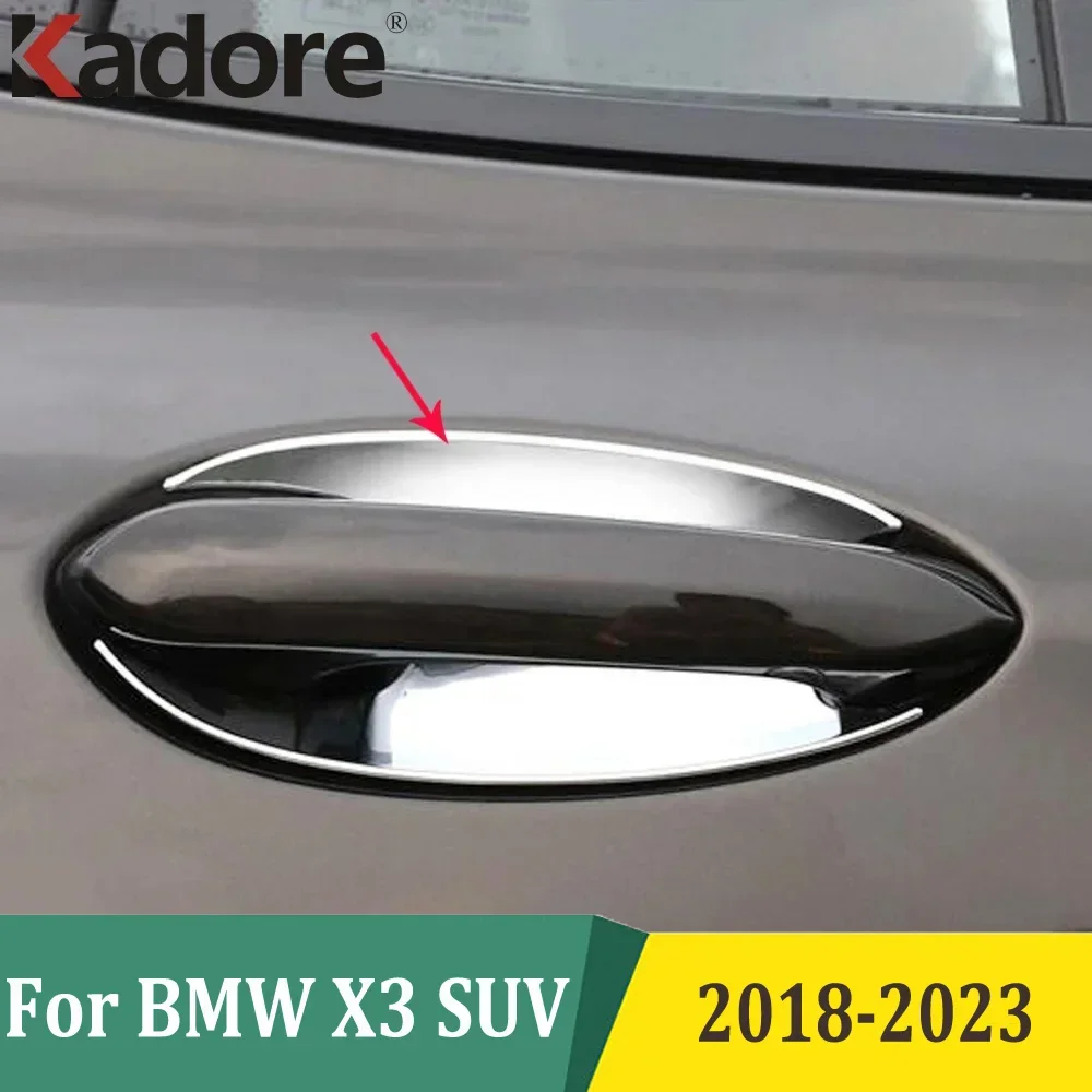 

Для BMW X3 SUV 2018 2019 2020 2021 2022 2023 хромированная боковая ручка двери, крышка чаши, отделка автомобиля, Стайлинг, внешние аксессуары
