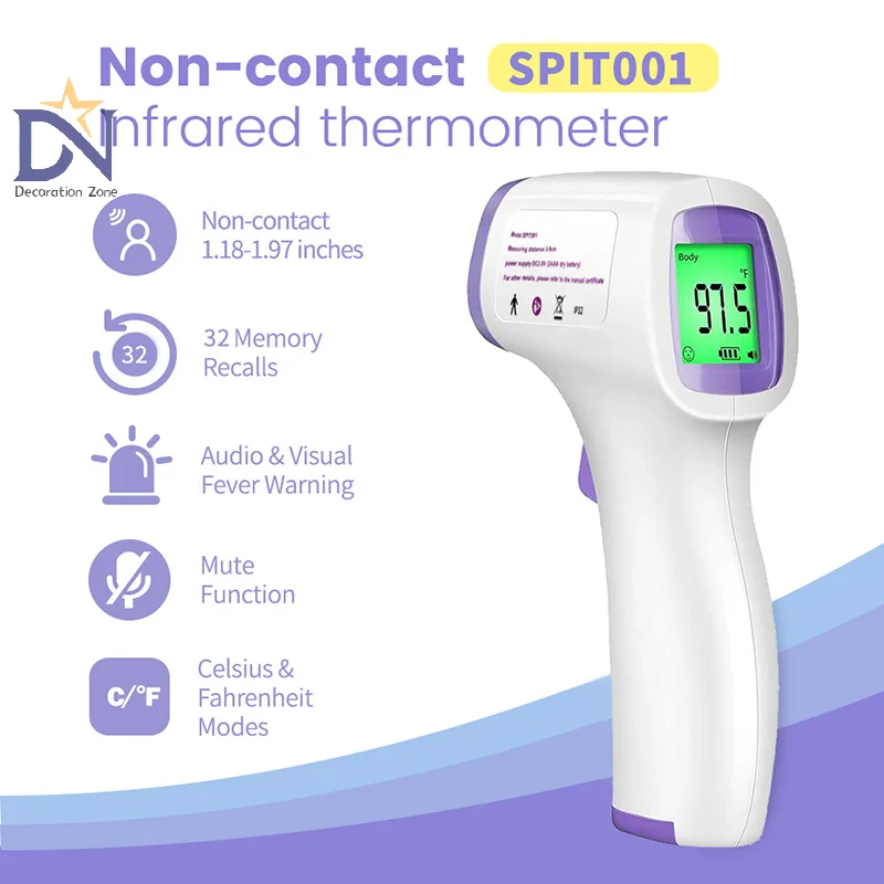 Forehead Digital Thermometer Non Contact Infrared Medical Thermometer Body Temperature Fever Measure Tool For Baby Adults