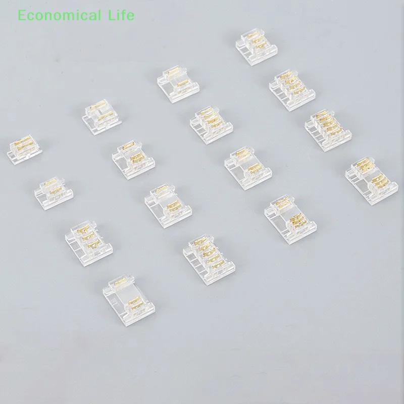 Tira de led cob de 2 3 4 pinos para tira de conectores de led tira para conexão de fio extensão sem solda para 5 8 10 12mm luzes de tira led