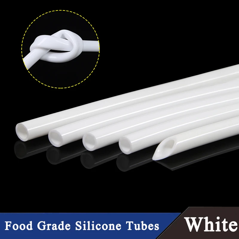 

1~10M White Food Grade Silicone Tube Rubber Hose ID0.5~32mm Flexible Aquarium Air Irrigation Pipes Water Connector Garden Hoses