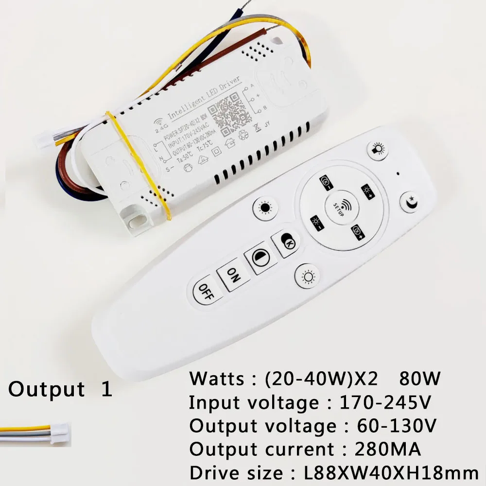 APP Control LED Driver 2.4G Remote Intelligent LED Transformer 12-24W 40W 80W 120W 360W For Dimmable Color-changeable Chandelier