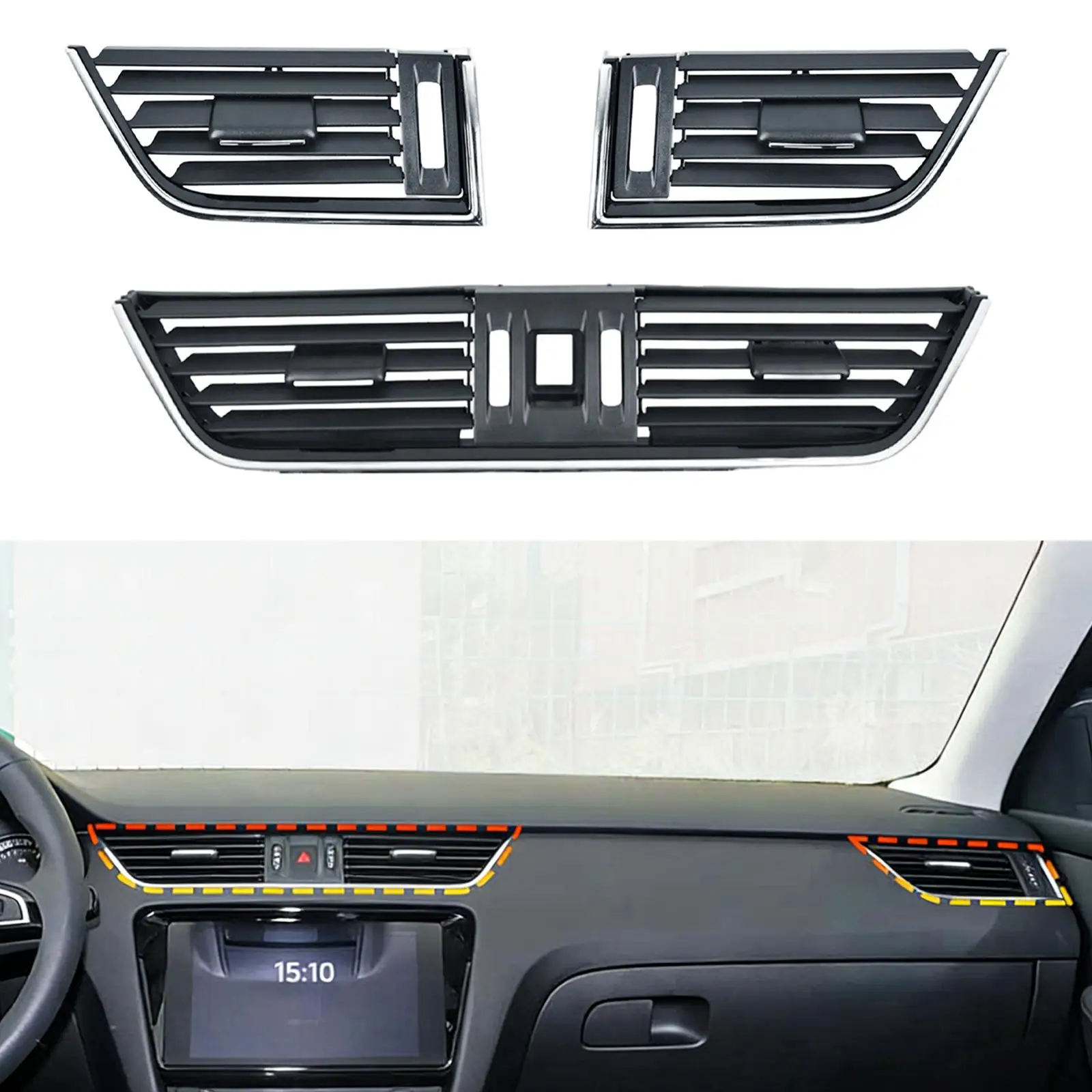 

Professional Air Vent Panel Replacement ABS Plastic Repair Part for Skoda Octavia Interior Upgrade