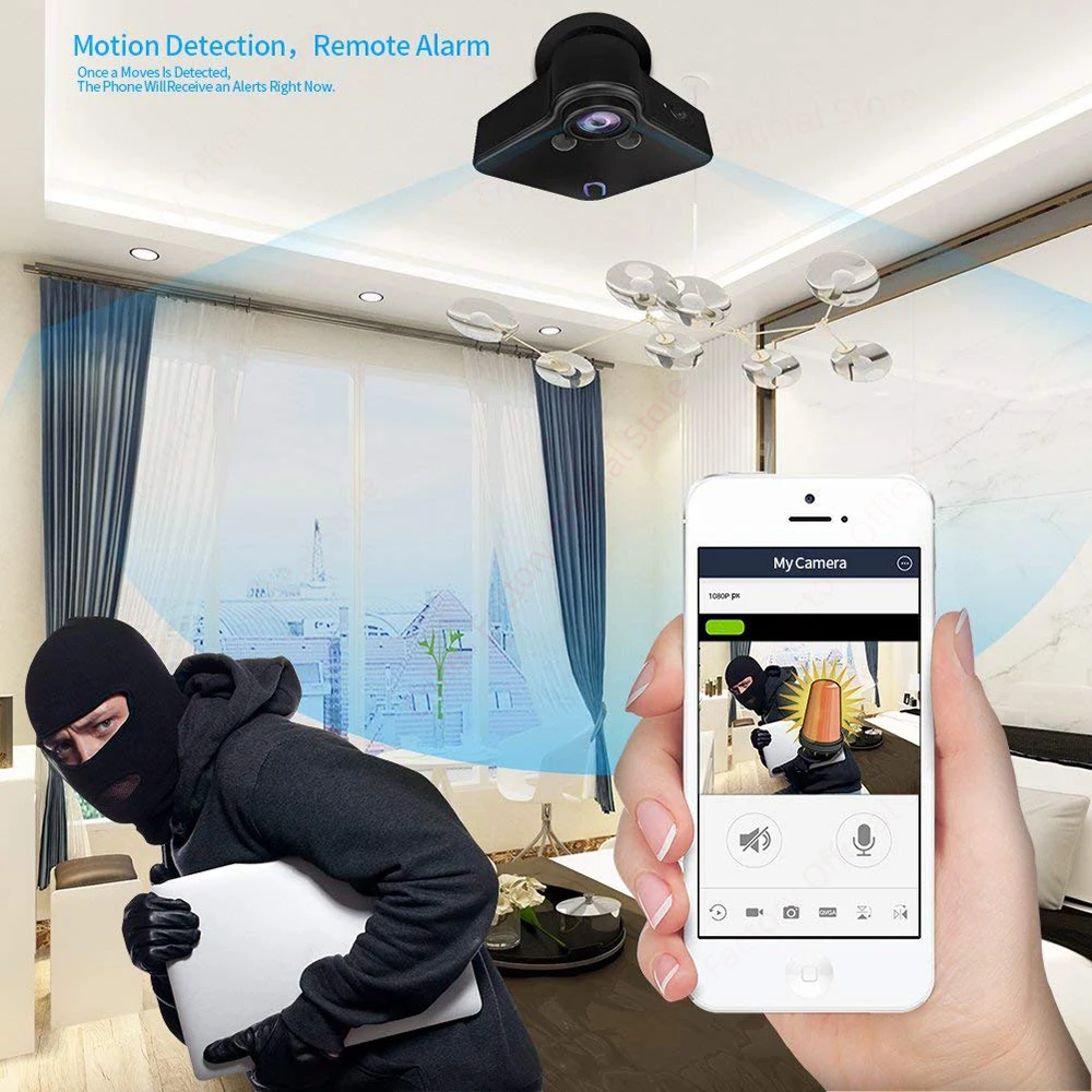 1080P HD Subminiature Mini WiFi Camera IR Night Vision Cam Voice Video Security IP Camcorder P2P Surveillance Cam Video Recorder