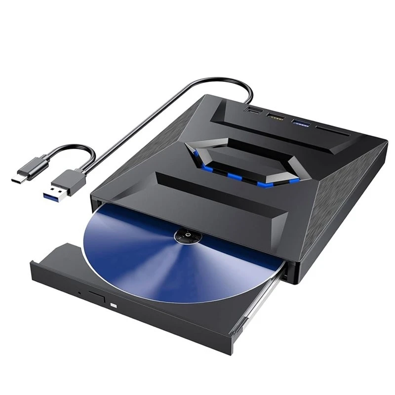 ULBS Blu-Ray Drive External Writer, Burner Portable Bluray Player, CD/DVD-ROM Support, For PC Laptop